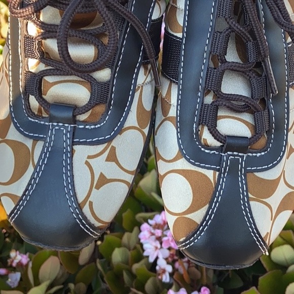 Y2K COACH KIRBY 6.5B SIGNATURE SATEEN MONOGRAM SATIN SNEAKERS - Picture 12 of 14